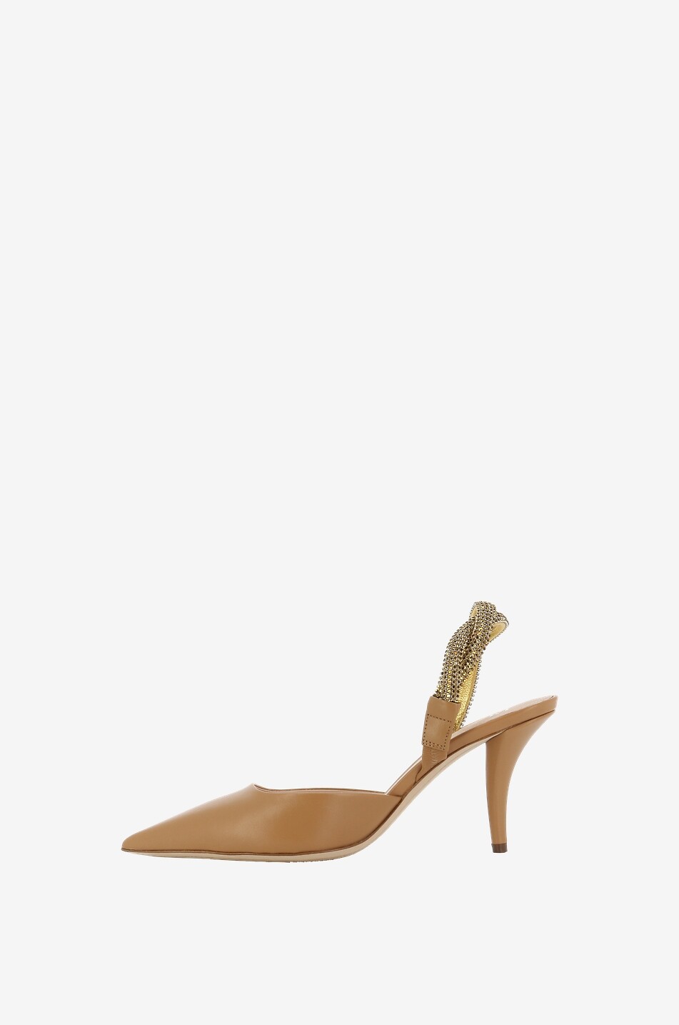 Leather sling-back pumps