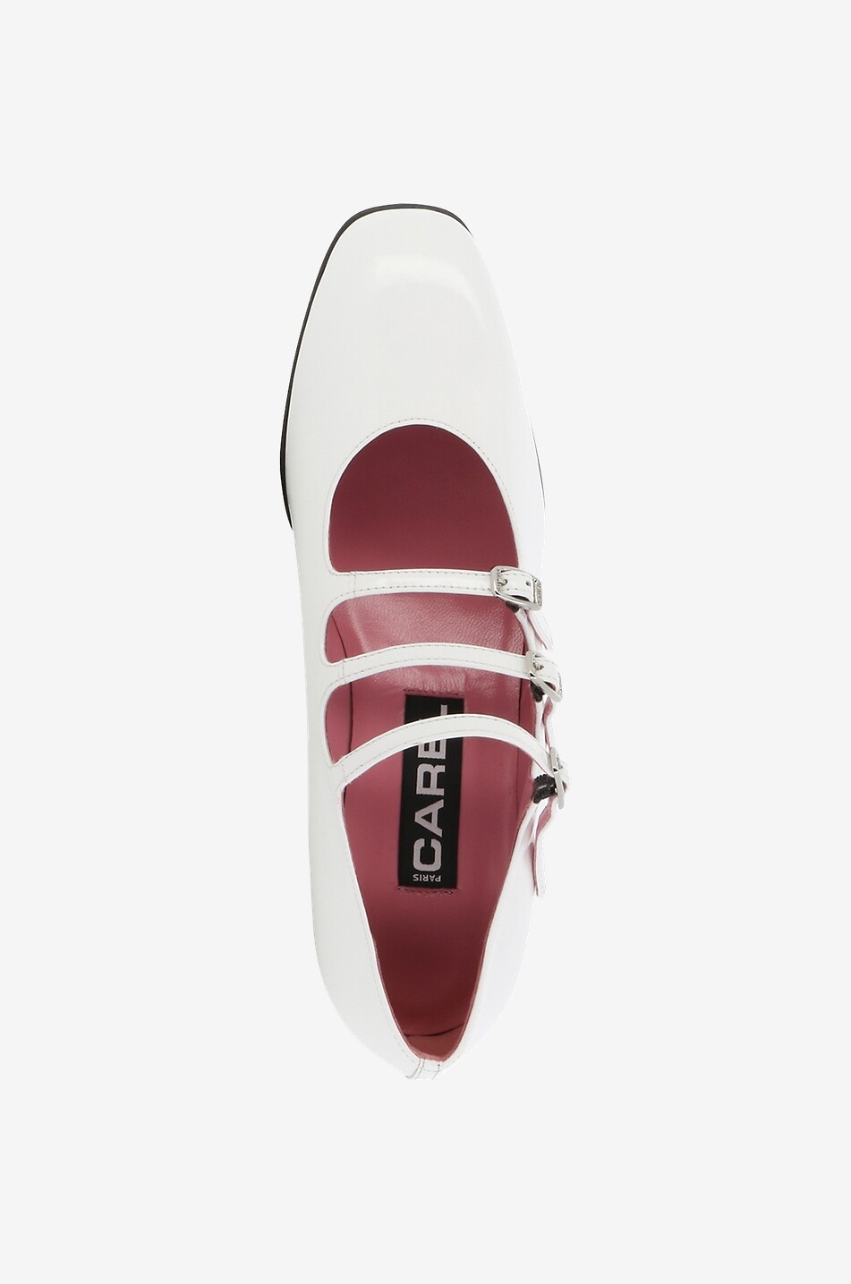 CAREL Babies en cuir verni à petit talon Kina Femme BLANC 5