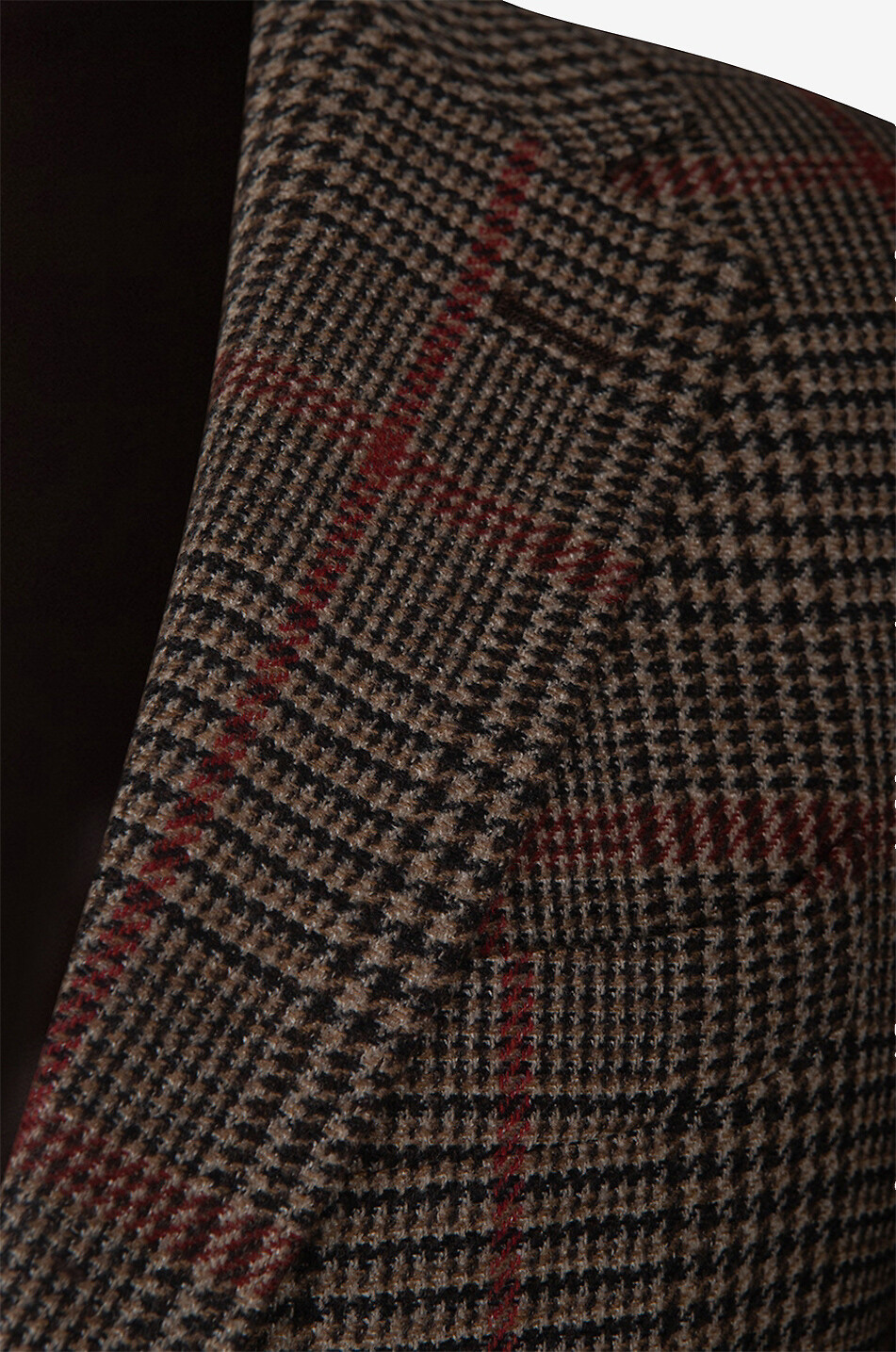BONGÉNIE Blazer à carreaux prince-de-galles en laine Gallipoli Homme MARRON MOYEN 3