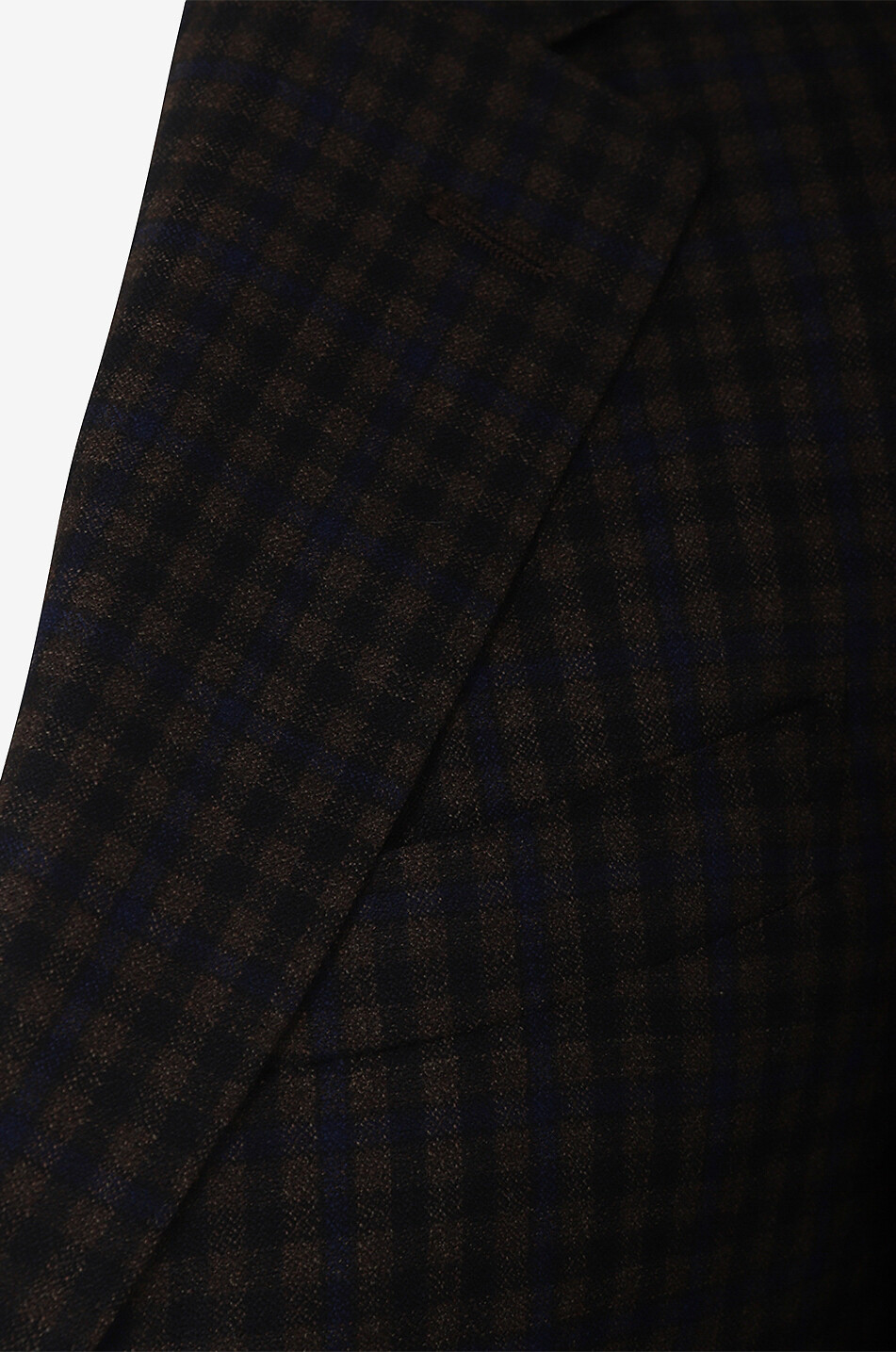 BONGÉNIE Blazer à carreaux vichy bicolores en laine et cachemire Gallipoli Homme MARRON MOYEN 3
