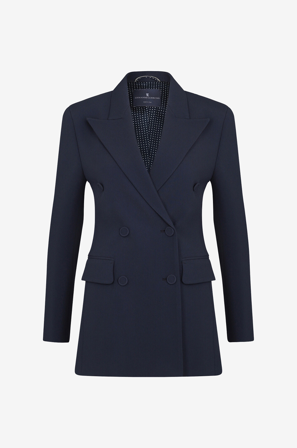 ERMANNO SCERVINO Taillierter Blazer aus fliessendem Crêpe Damen DUNKELBLAU 1