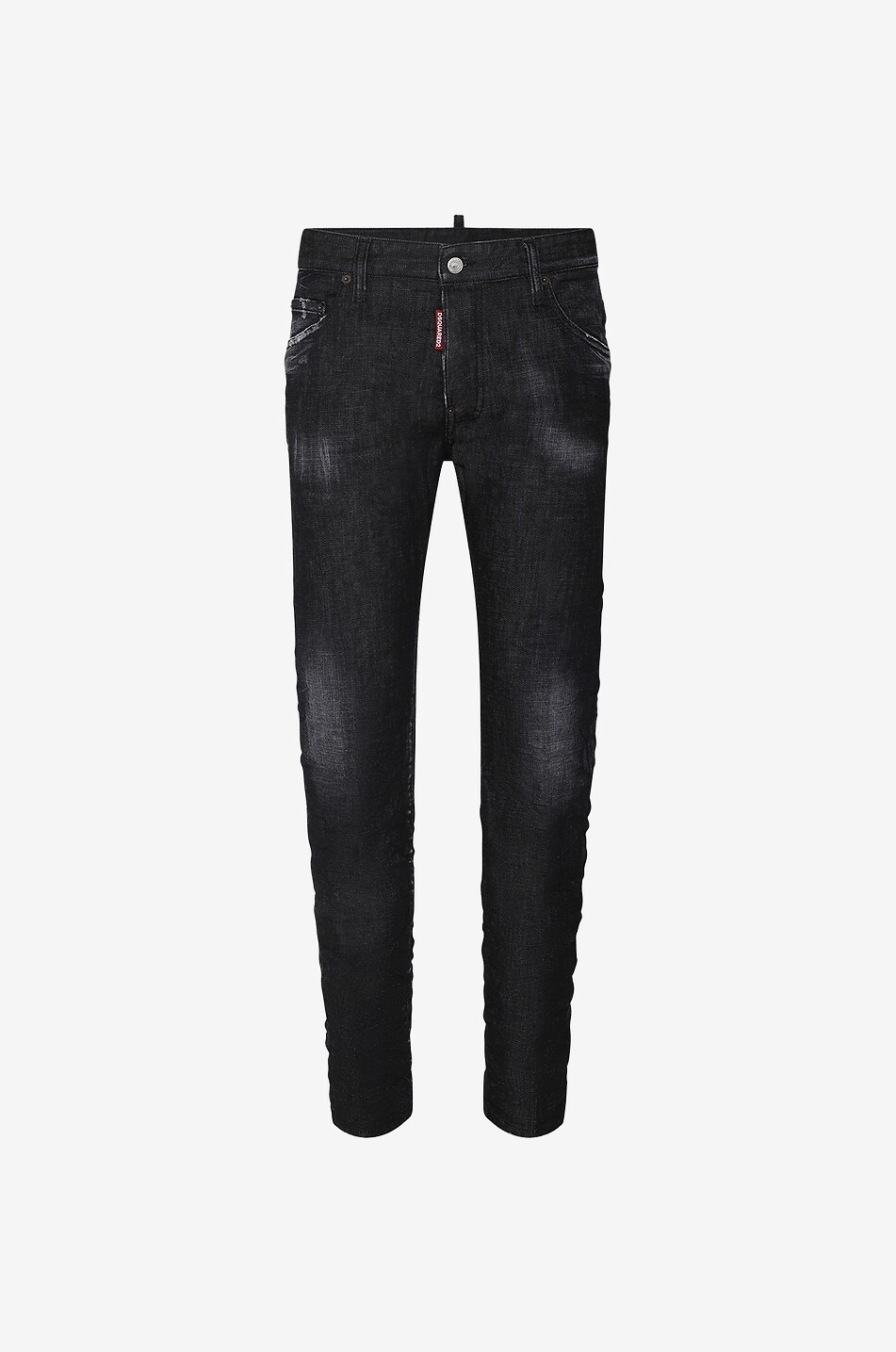 Slim-Fit-Jeans im Used-Look Black Clean Wash Skater