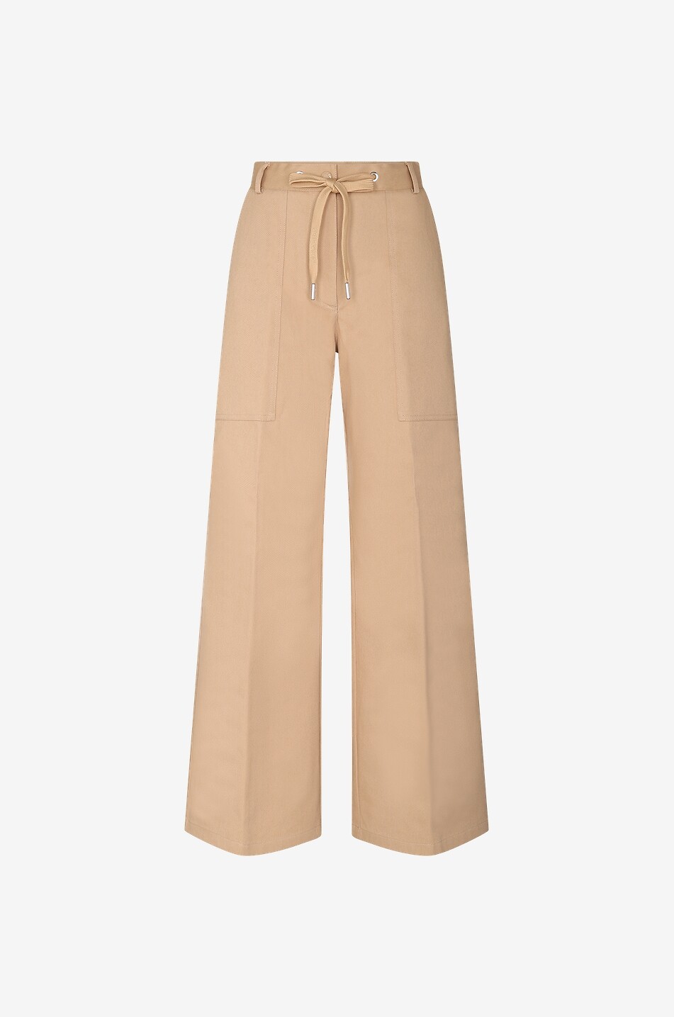 MONCLER Pantalon cargo large en gabardine Femme BEIGE 1