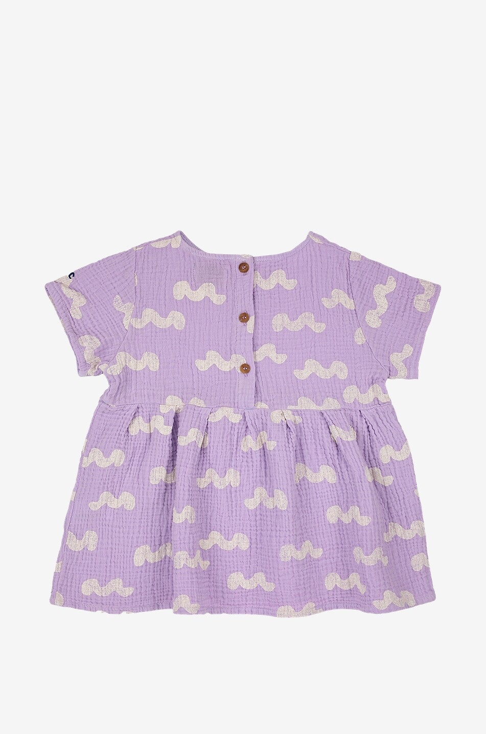 Baby-Kleid aus Baumwollgaze Waves