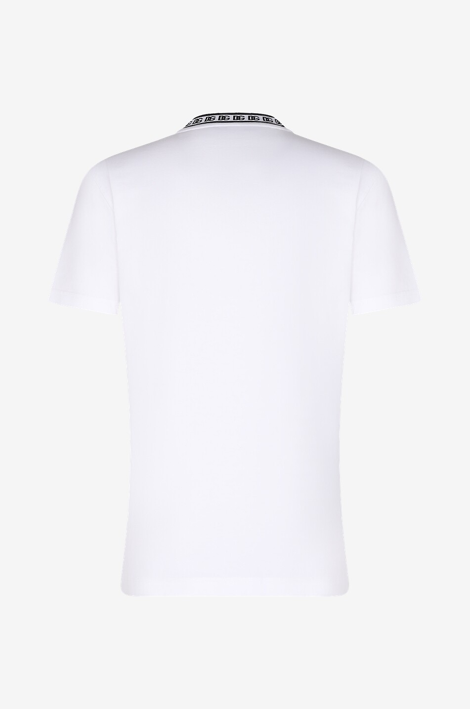 DOLCE & GABBANA Kurzarm-T-Shirt mit Stickerei DG Herren WEISS 2