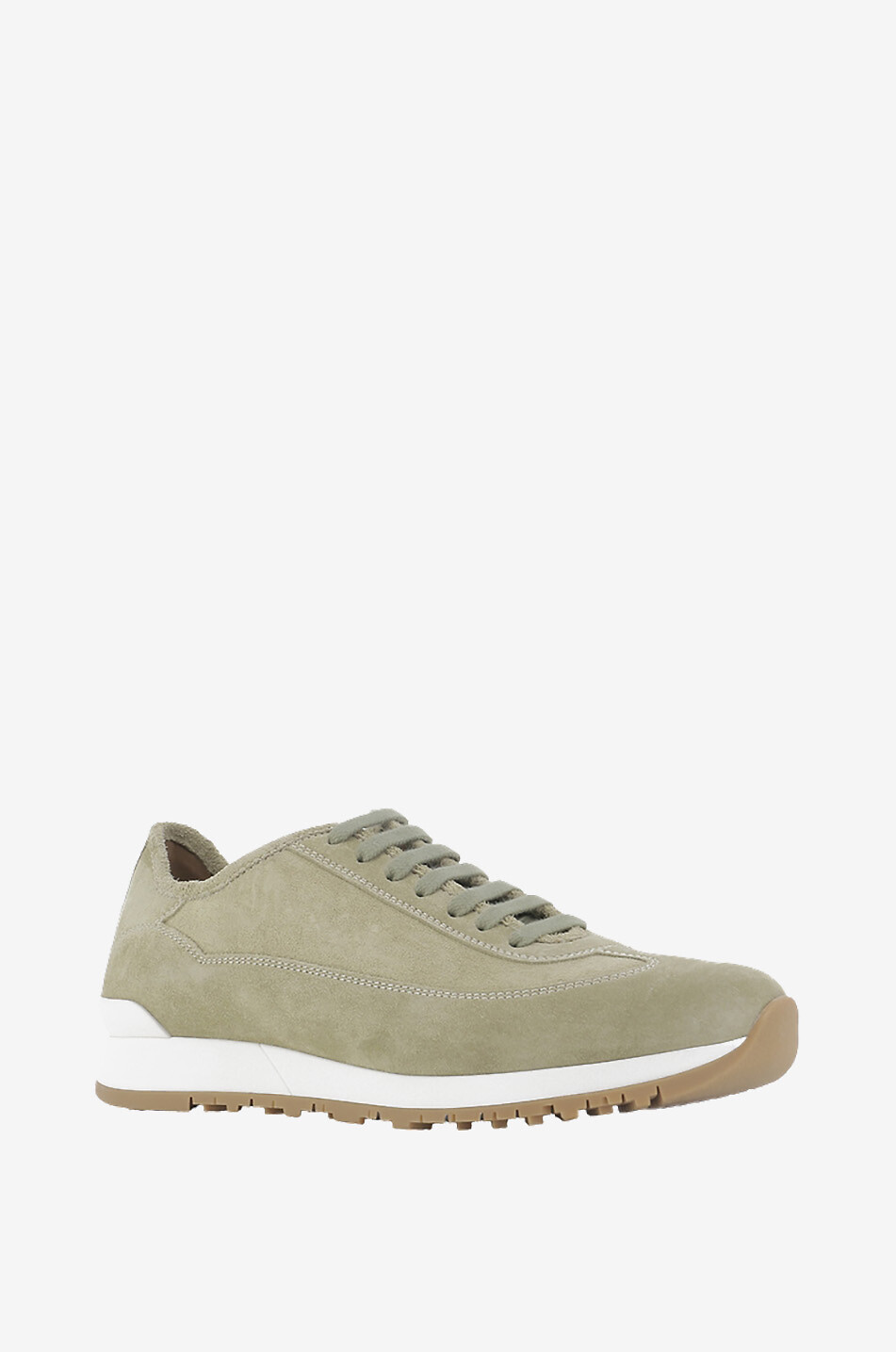 JOHN LOBB Baskets basses à lacets en daim Foundry II Homme VERT MOYEN 1