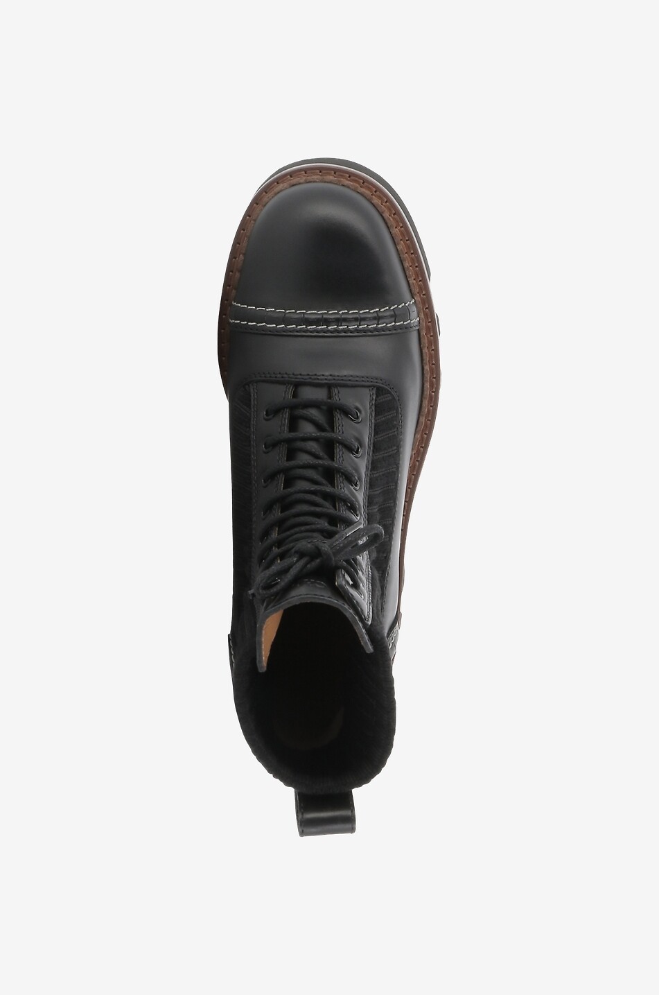 Bottines en cuir et maille côtelée Owena 50