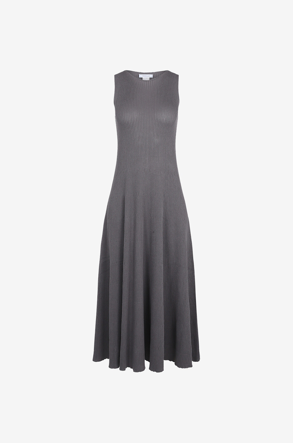 FABIANA FILIPPI Flared rib knit tank dress Women DARK GREY 1