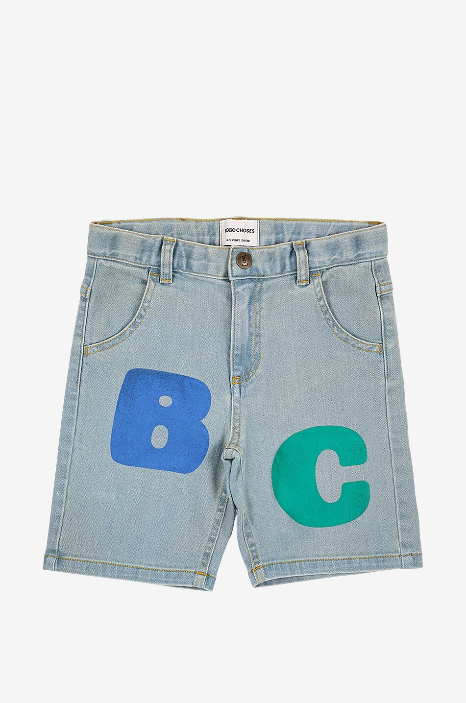 BOBO CHOSES Short en denim garçon BC Color Block Garçon BLEU 1