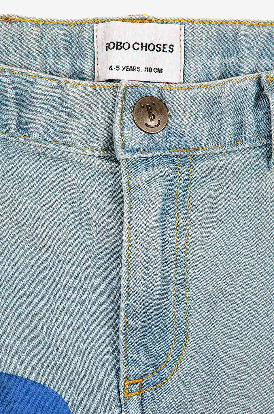 BOBO CHOSES Short en denim garçon BC Color Block Garçon BLEU 4