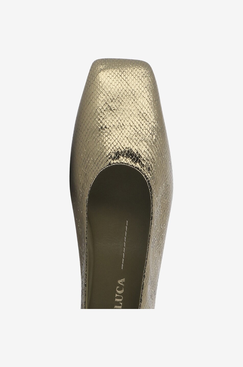 Ballerinas aus Leder mit eckiger Kappe