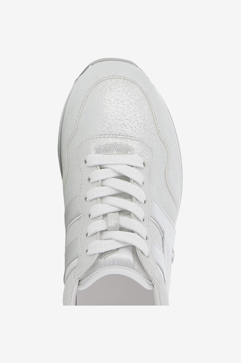 HOGAN Sneakers mit Keilabsatz aus Leder Midi H222 Damen SILBER 5