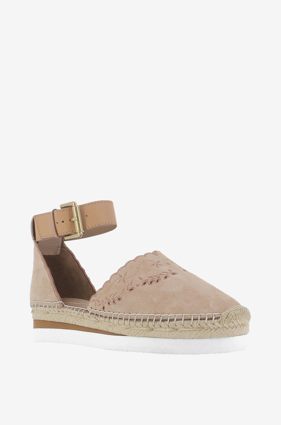 SEE BY CHLOE Glyn embroidered suede espadrilles Women BEIGE 1