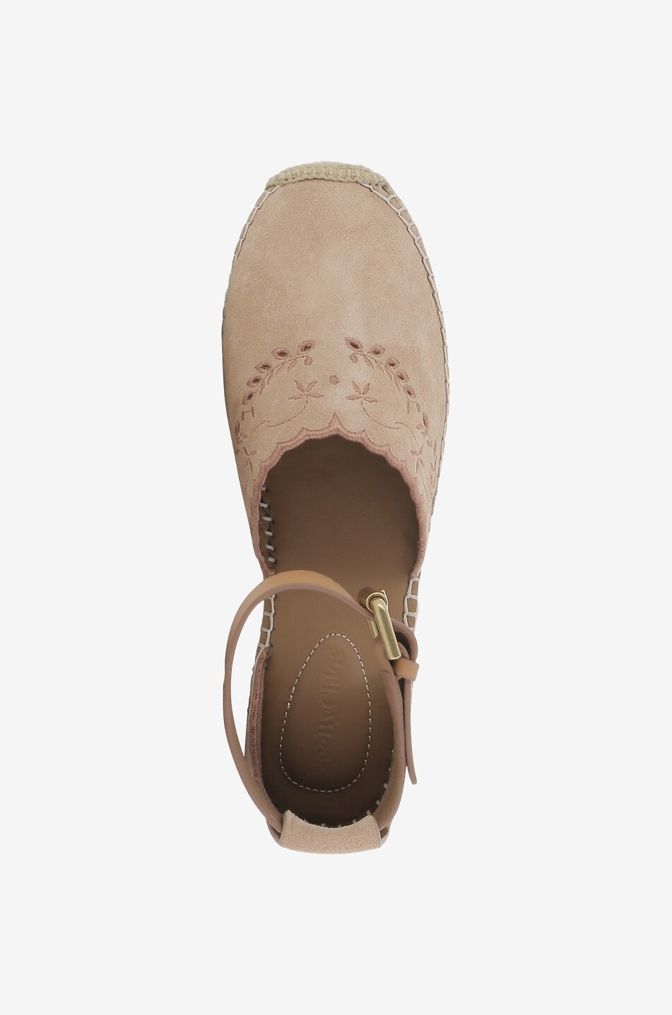 SEE BY CHLOE Glyn embroidered suede espadrilles Women BEIGE 5