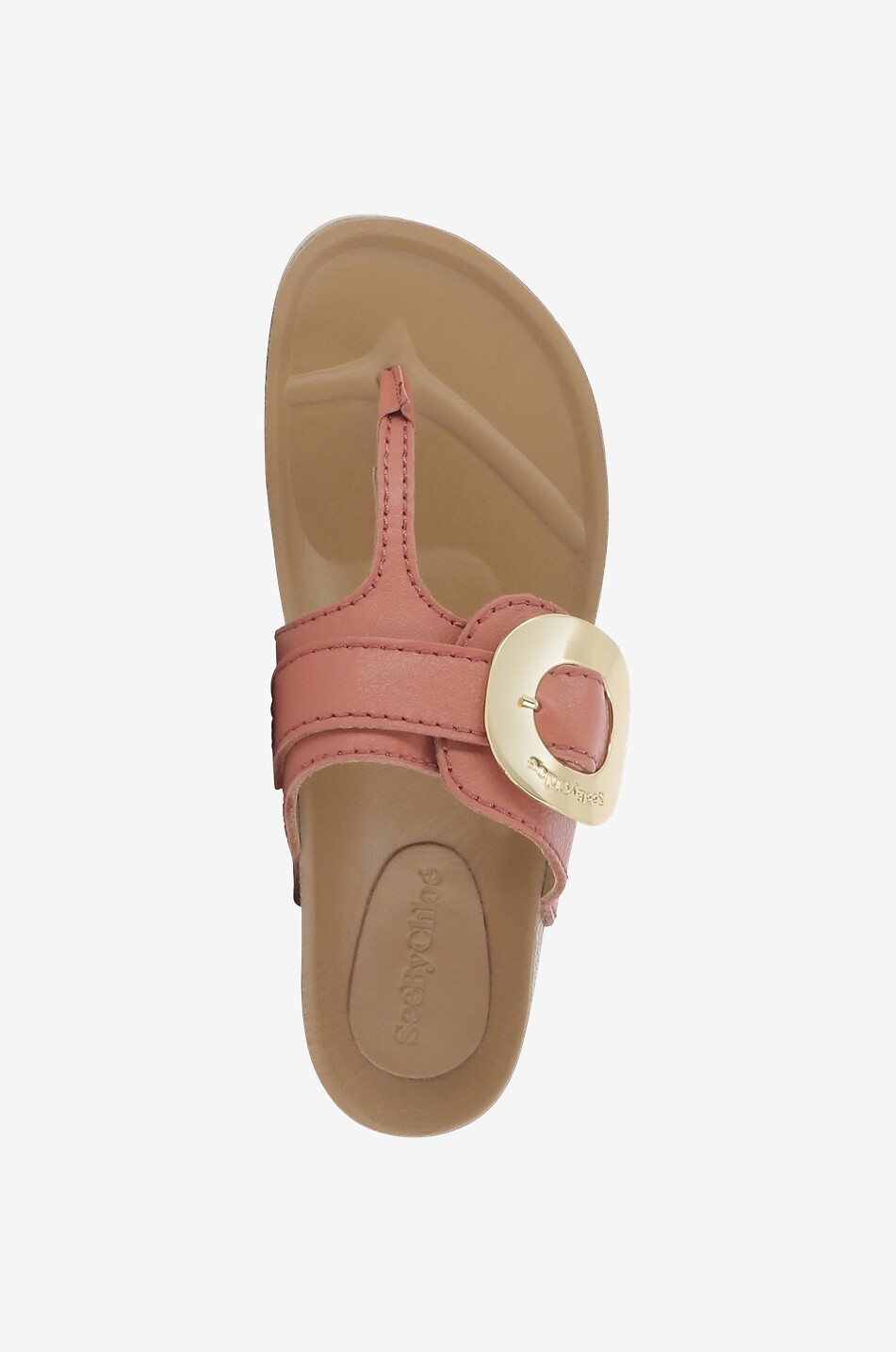 Chany toe-strap calfskin slides