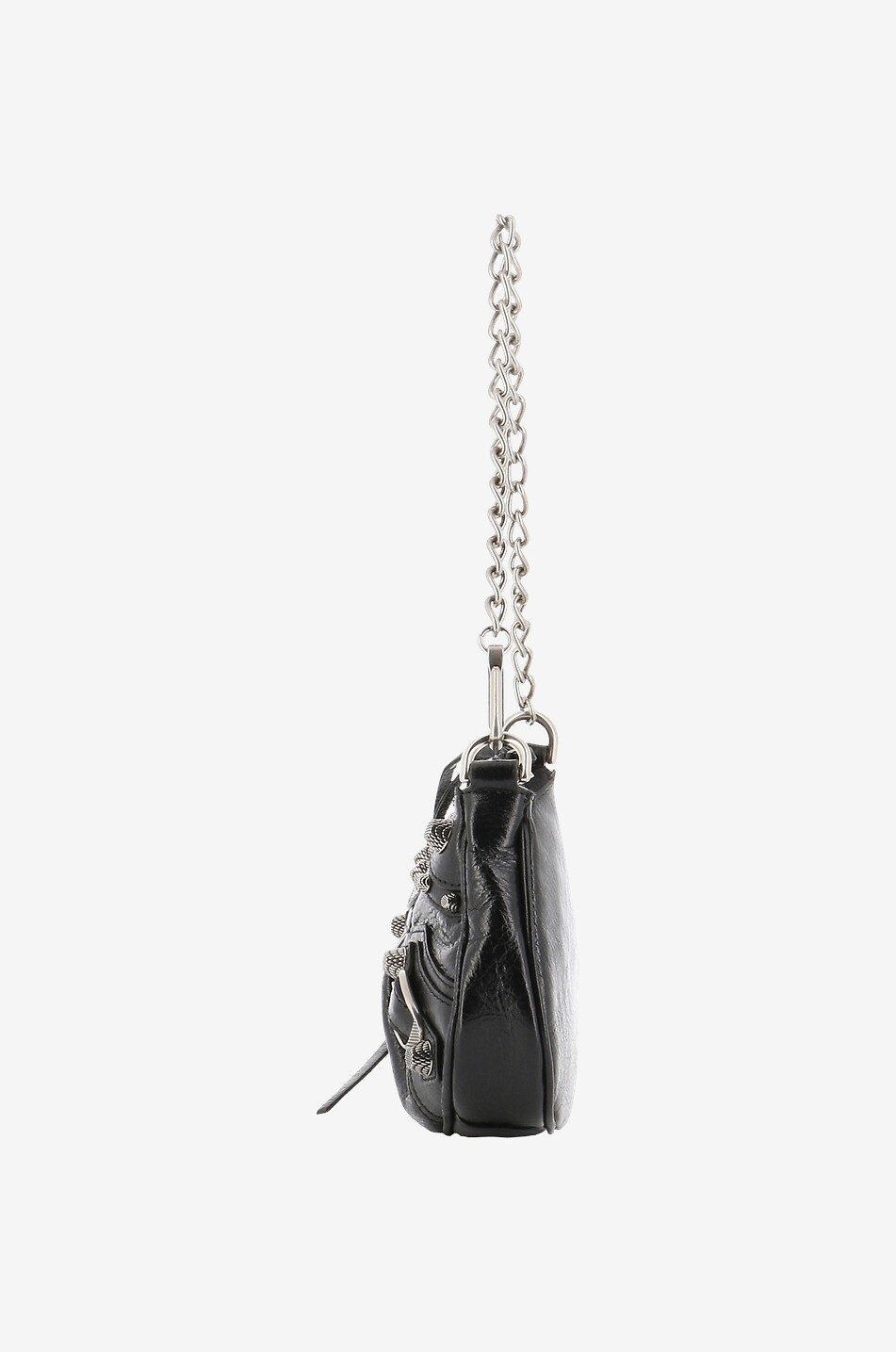 BALENCIAGA Le Cagole Mini arena leather shoulder bag Women BLACK 6