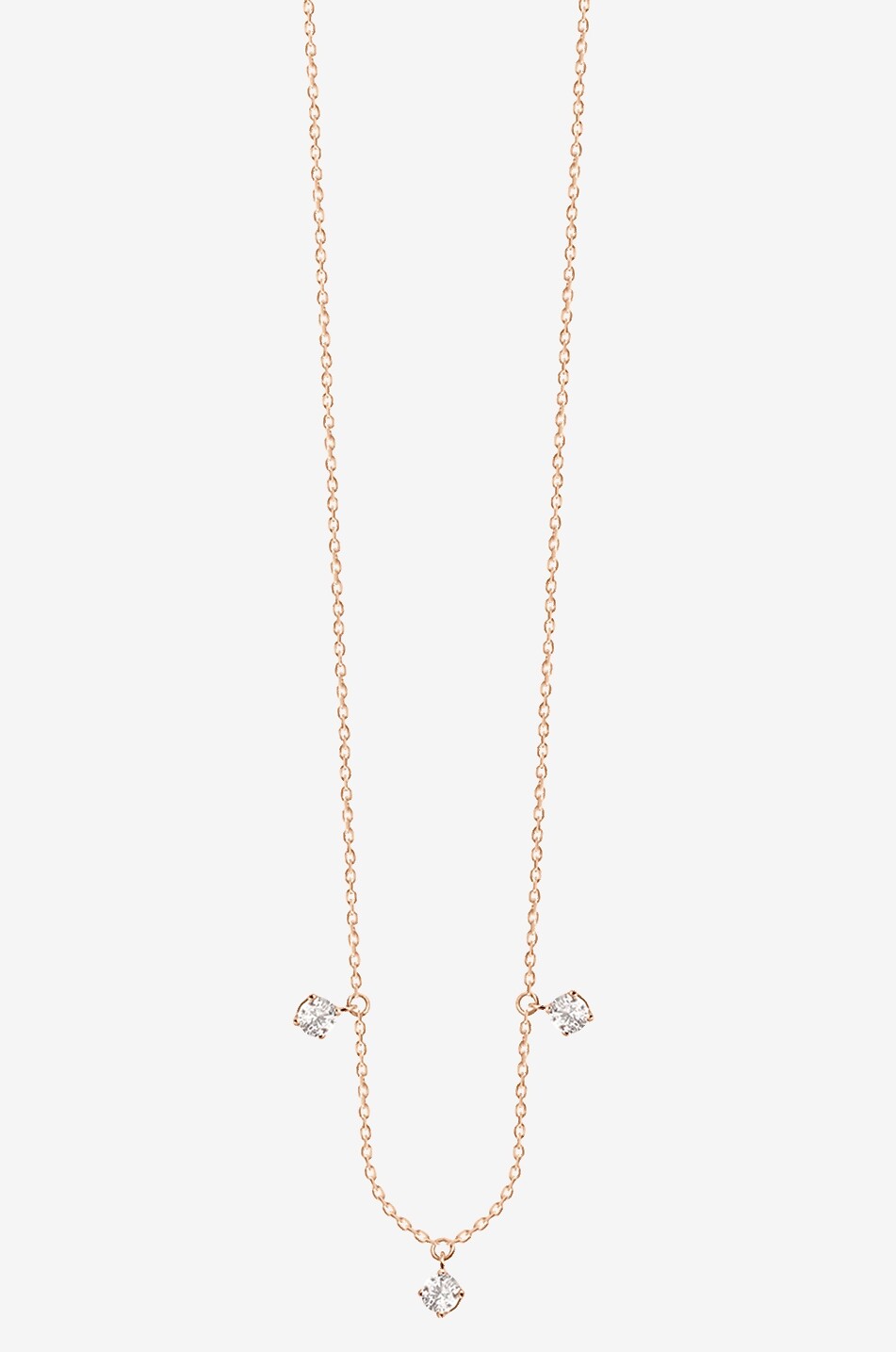 VANRYCKE Collier en or rose et trois diamants Stardust Femme ROSE 3
