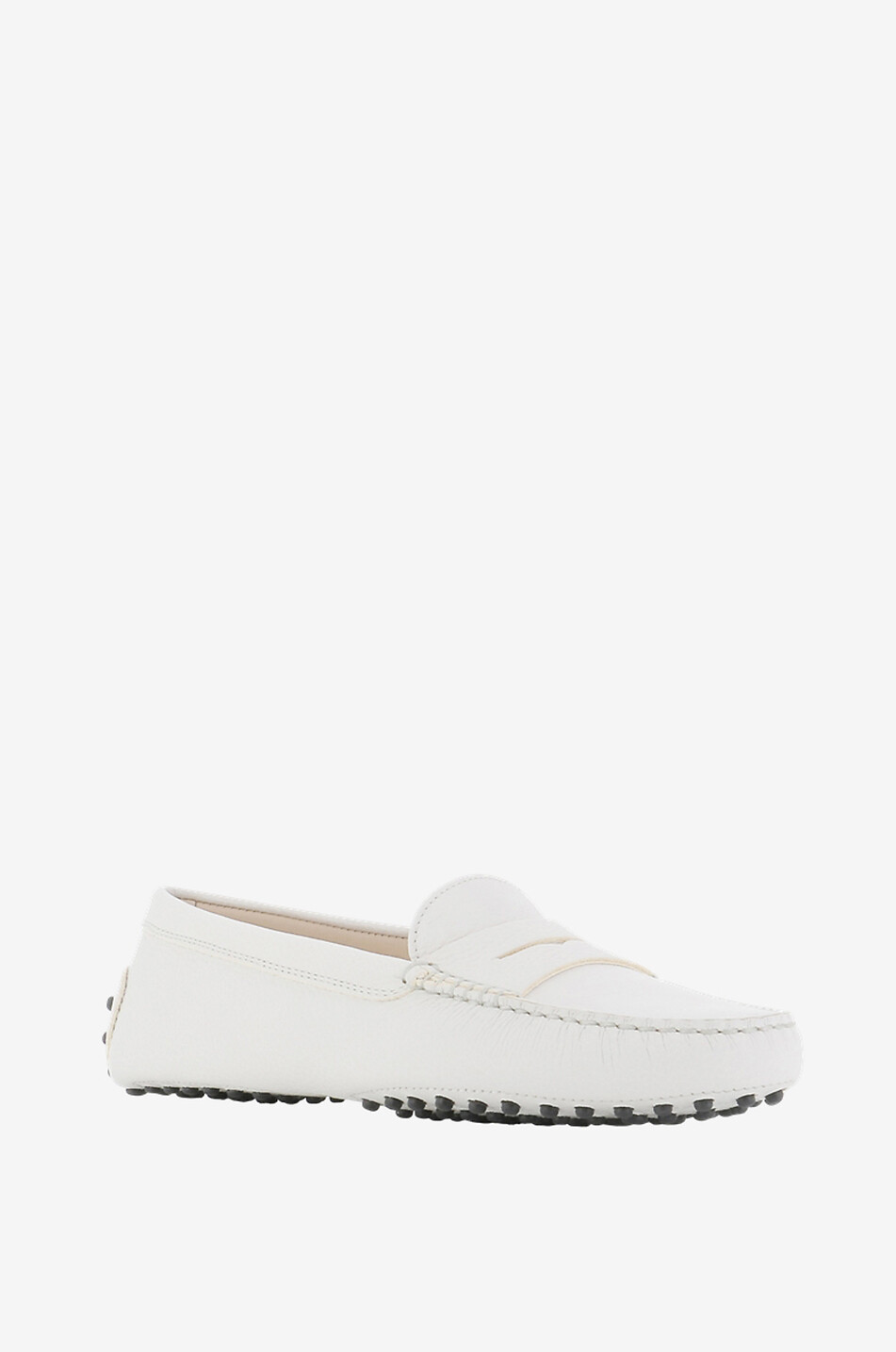TOD'S Mokassins aus genarbtem Leder Gommini Damen WEISS 1