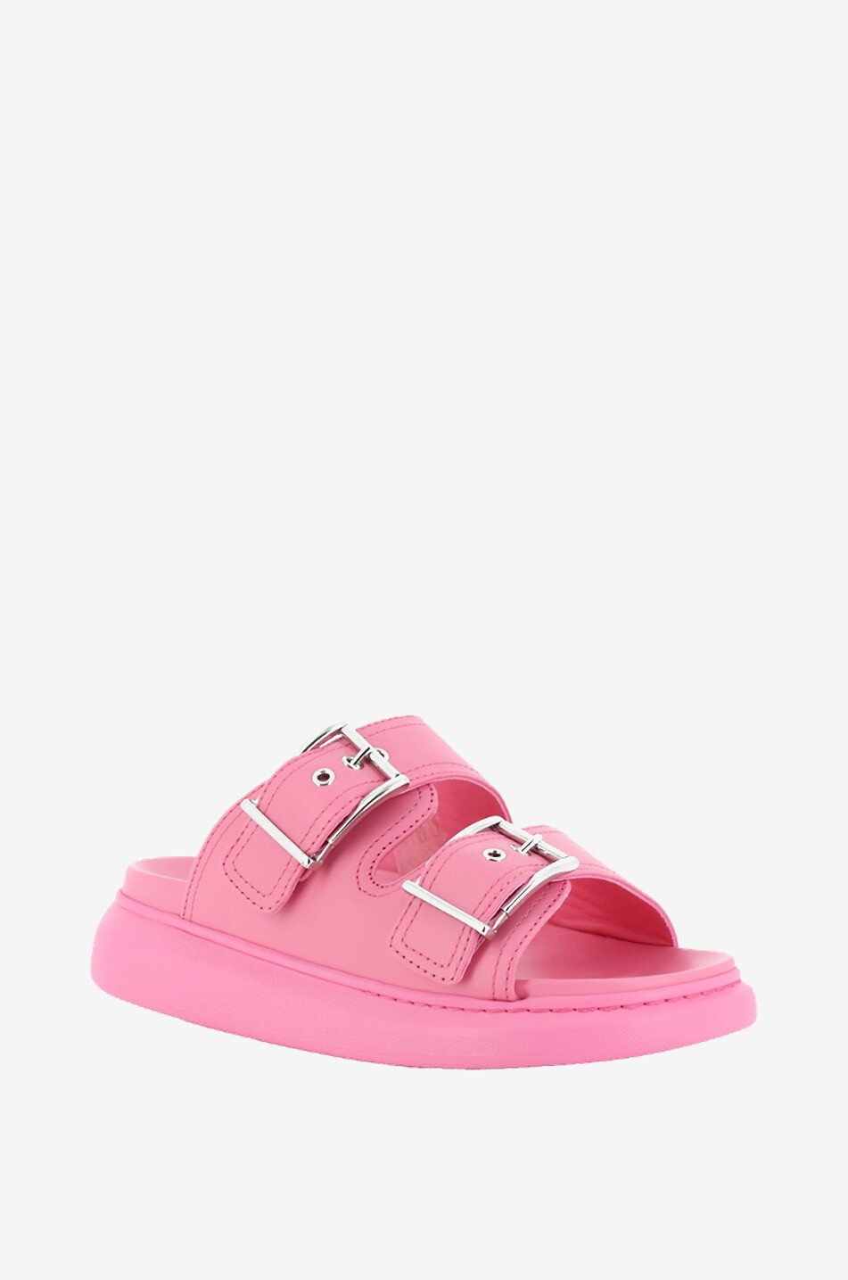 Mules plates en cuir synthétique Hybride