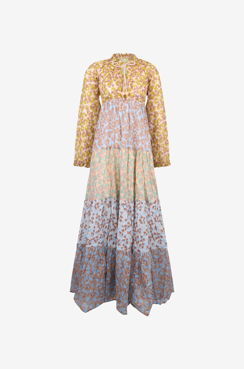 Langes Strandkleid aus Leinen Maxi Hippydress