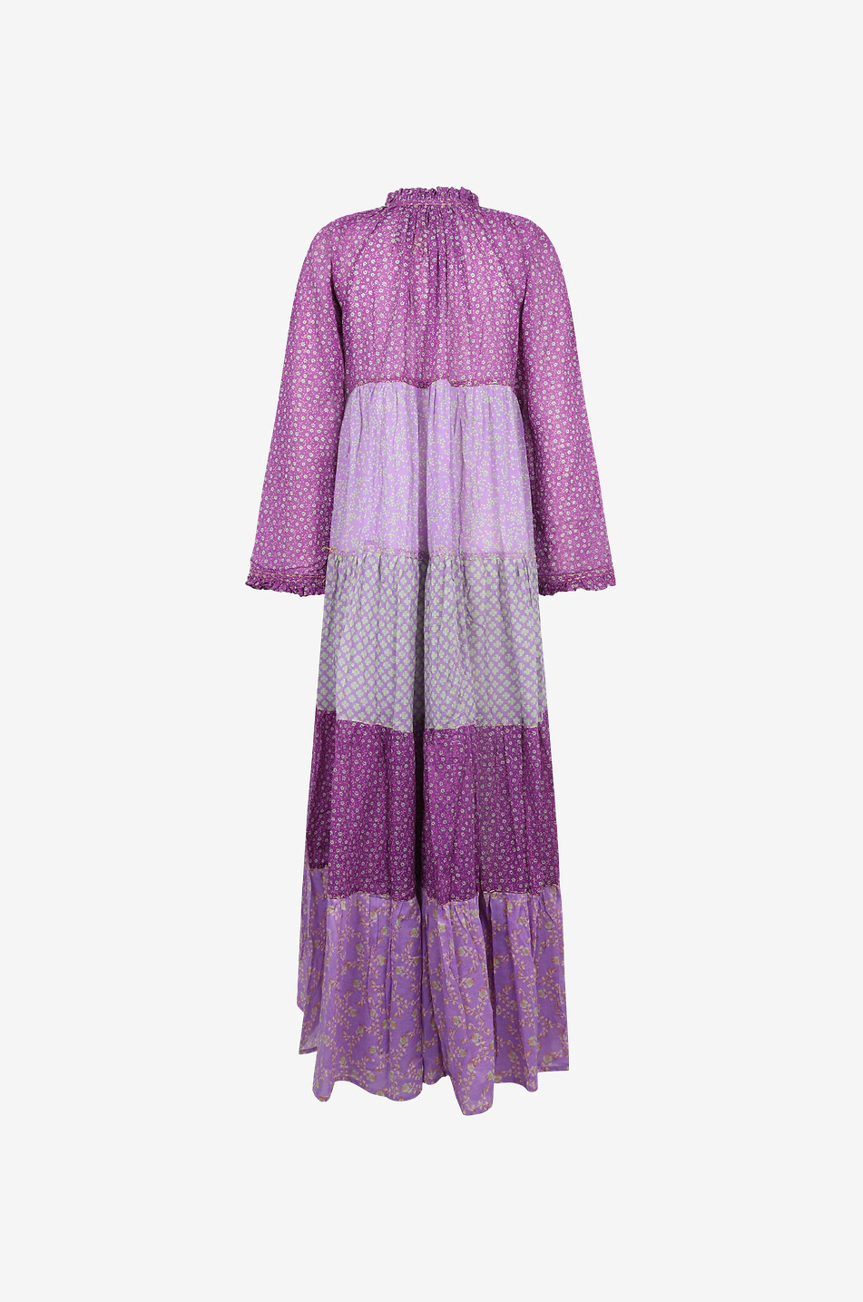 YVONNE S Langes Strandkleid aus Leinen Maxi Hippydress Damen BUNT 2
