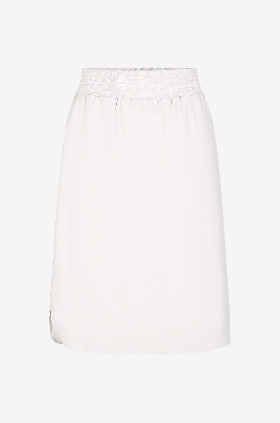 Short poplin skirt with elasticated waist