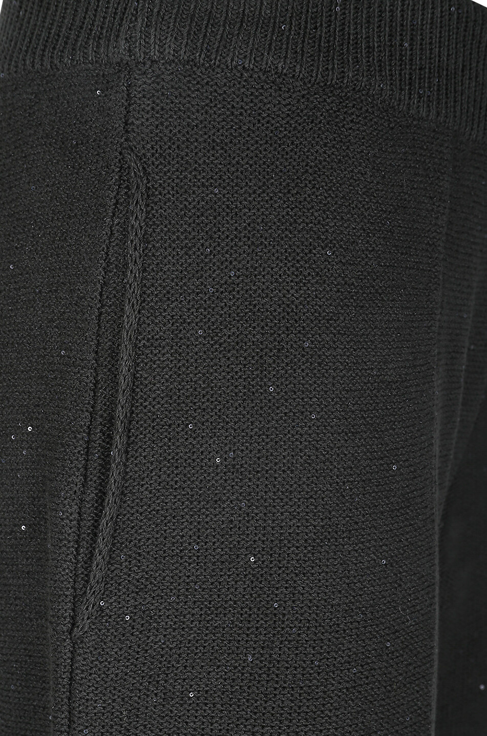 Strickhose mit weitem Bein und Pailletten
