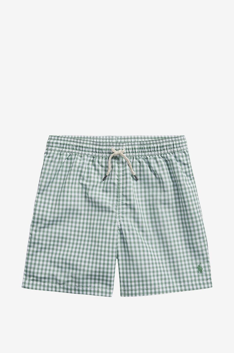 POLO RALPH LAUREN Traveler teenager's gingham check swim shorts Boy GREEN 1