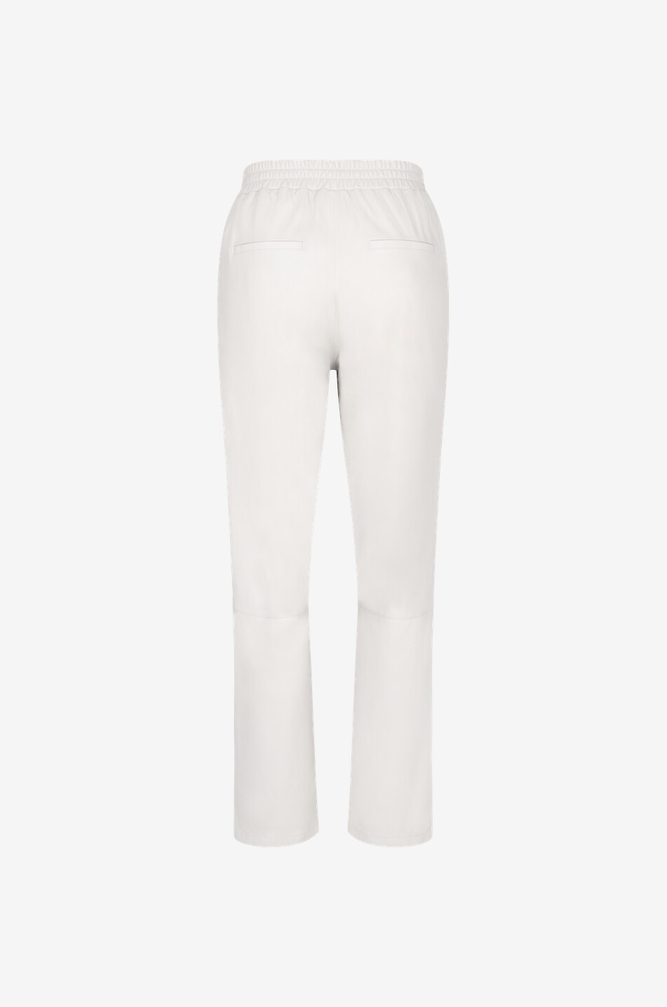 ARMA Abigail Straight Leg Leather Trousers Women LIGHT GREY 2