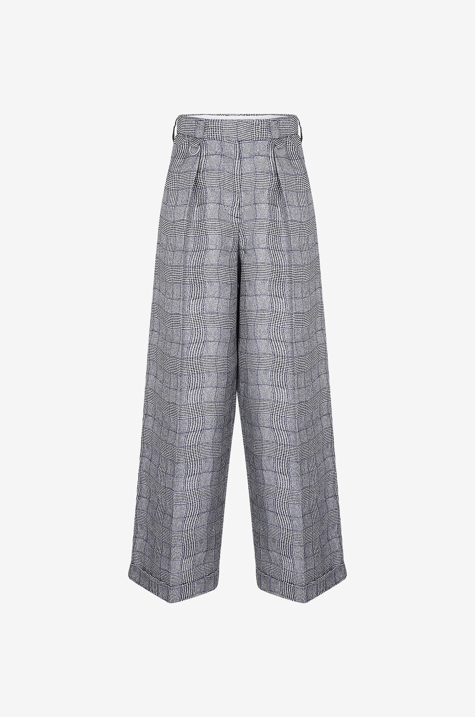 KENZO Gerade geschnittene Hose Wavy Check Damen GRAU 1