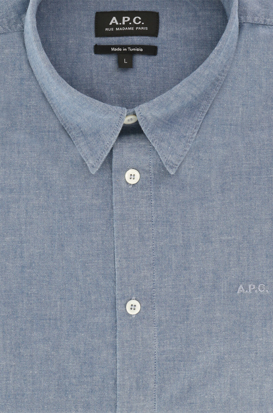 A.P.C. Chemise en chambray Hector Homme BLEU 2