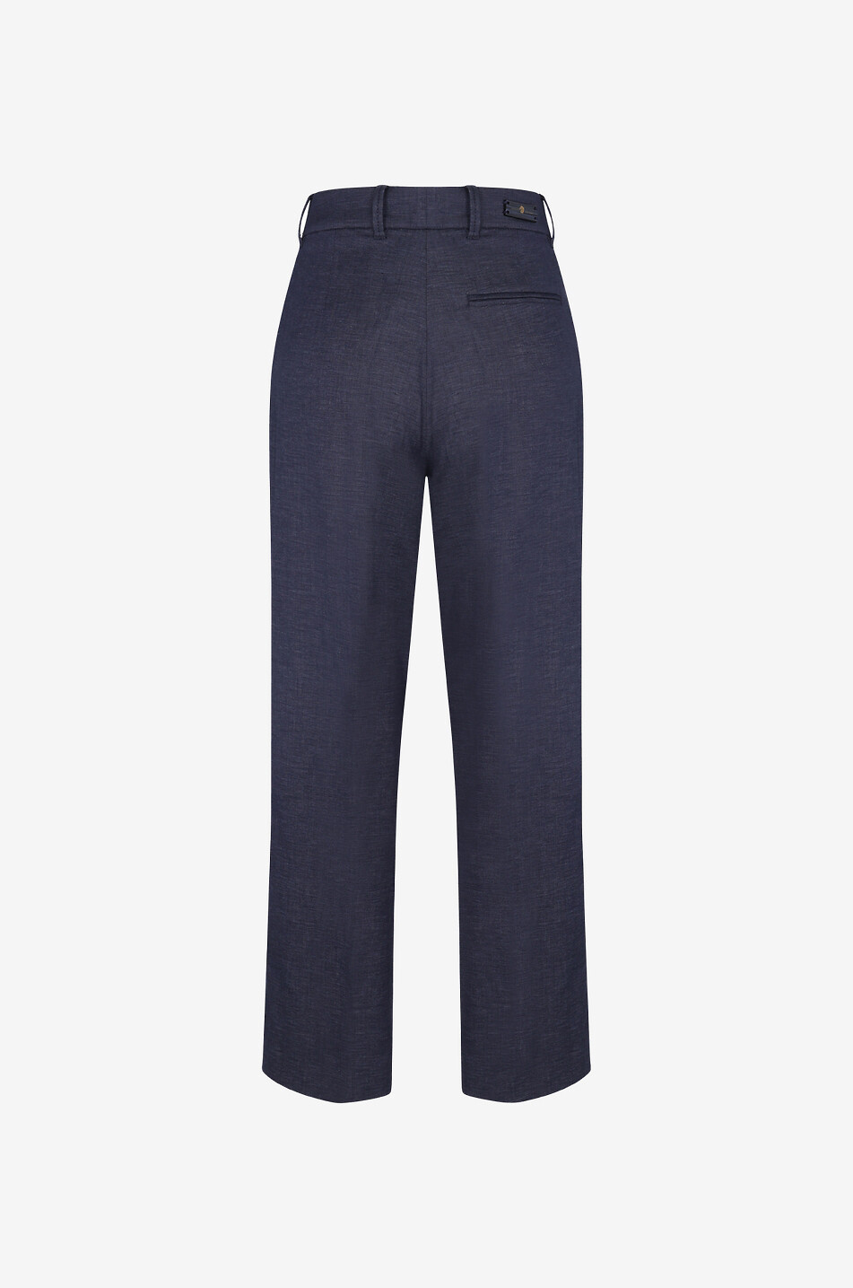 PAMELA HENSON Angelina cotton and linen straight leg trousers Women DARK BLUE 2