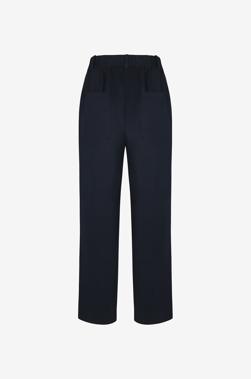VANESSA BRUNO Pantalon droit en coton et lin Anthony Femme BLEU FONCE 2