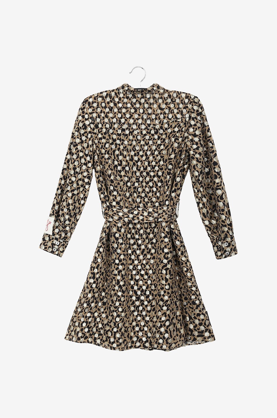 GOLDEN GOOSE Robe chemise fille à motifs léopard et lurex Fille DORE 2