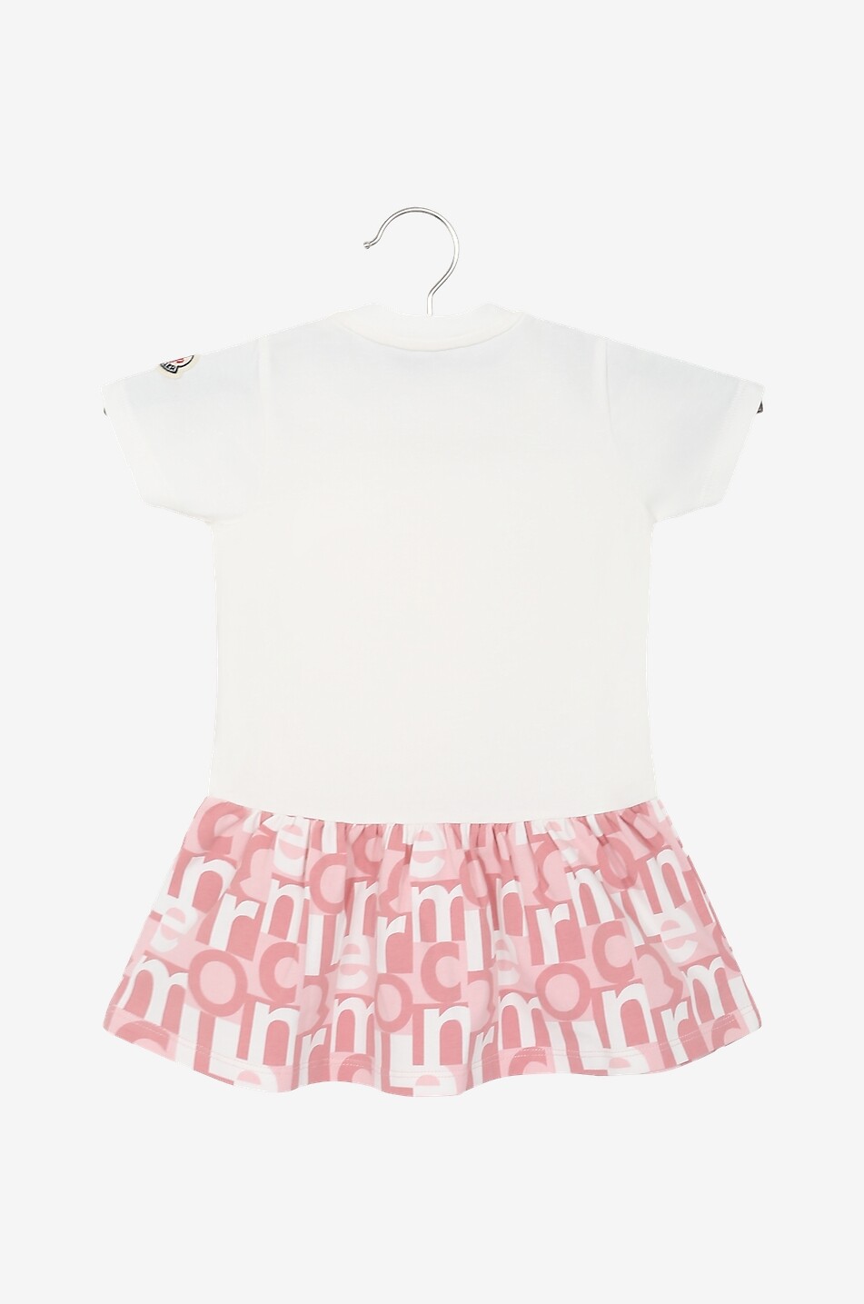 MONCLER Logo printed baby T-shirt dress Baby PINK 2