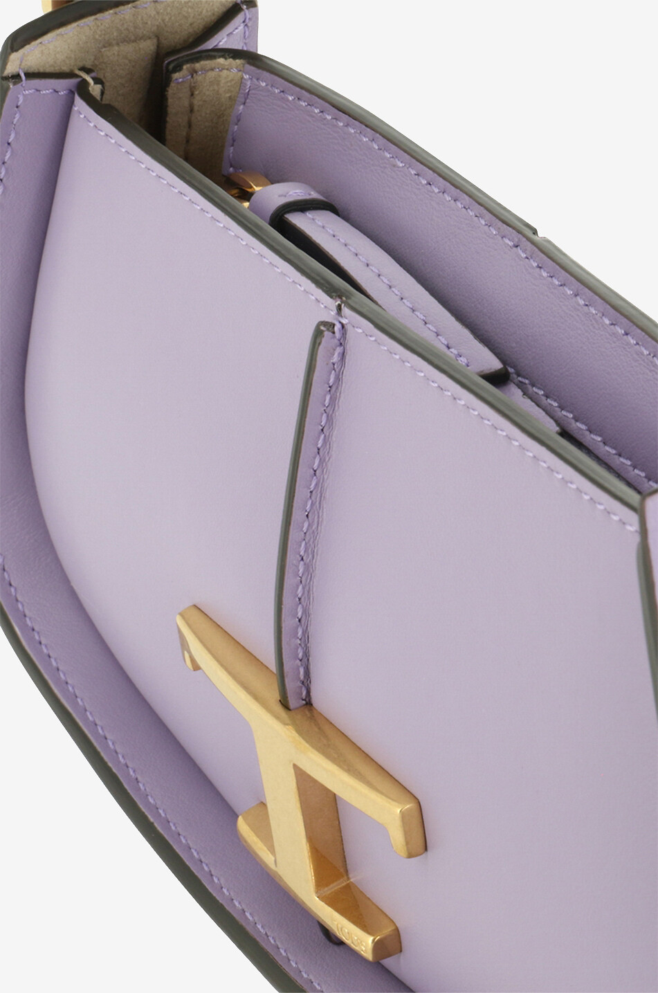 TOD'S Sac porté épaule en cuir lisse T Timeless Micro Femme VIOLET 5