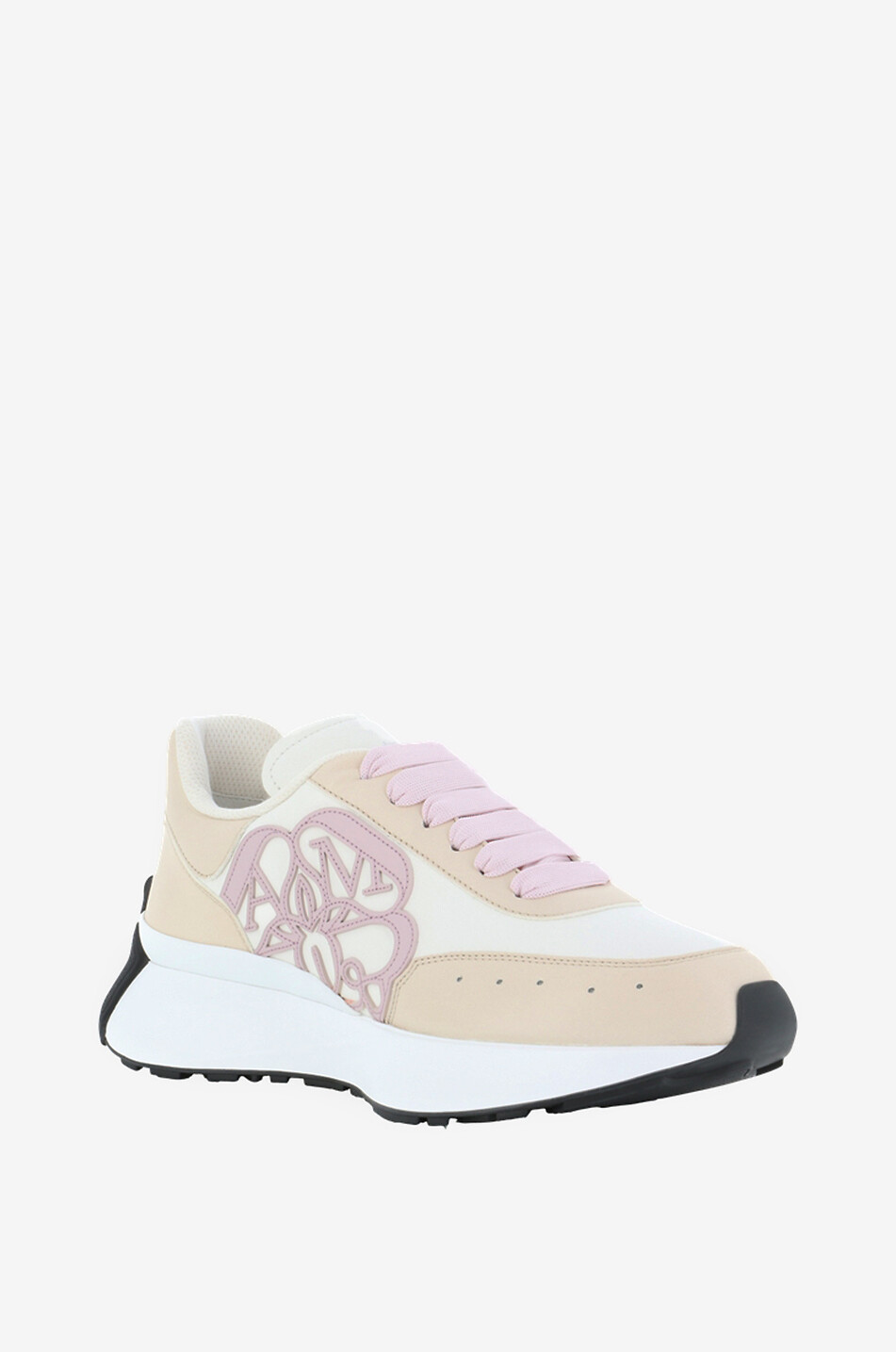 Baskets basses à lacets en cuir tricolore Sprint Runner