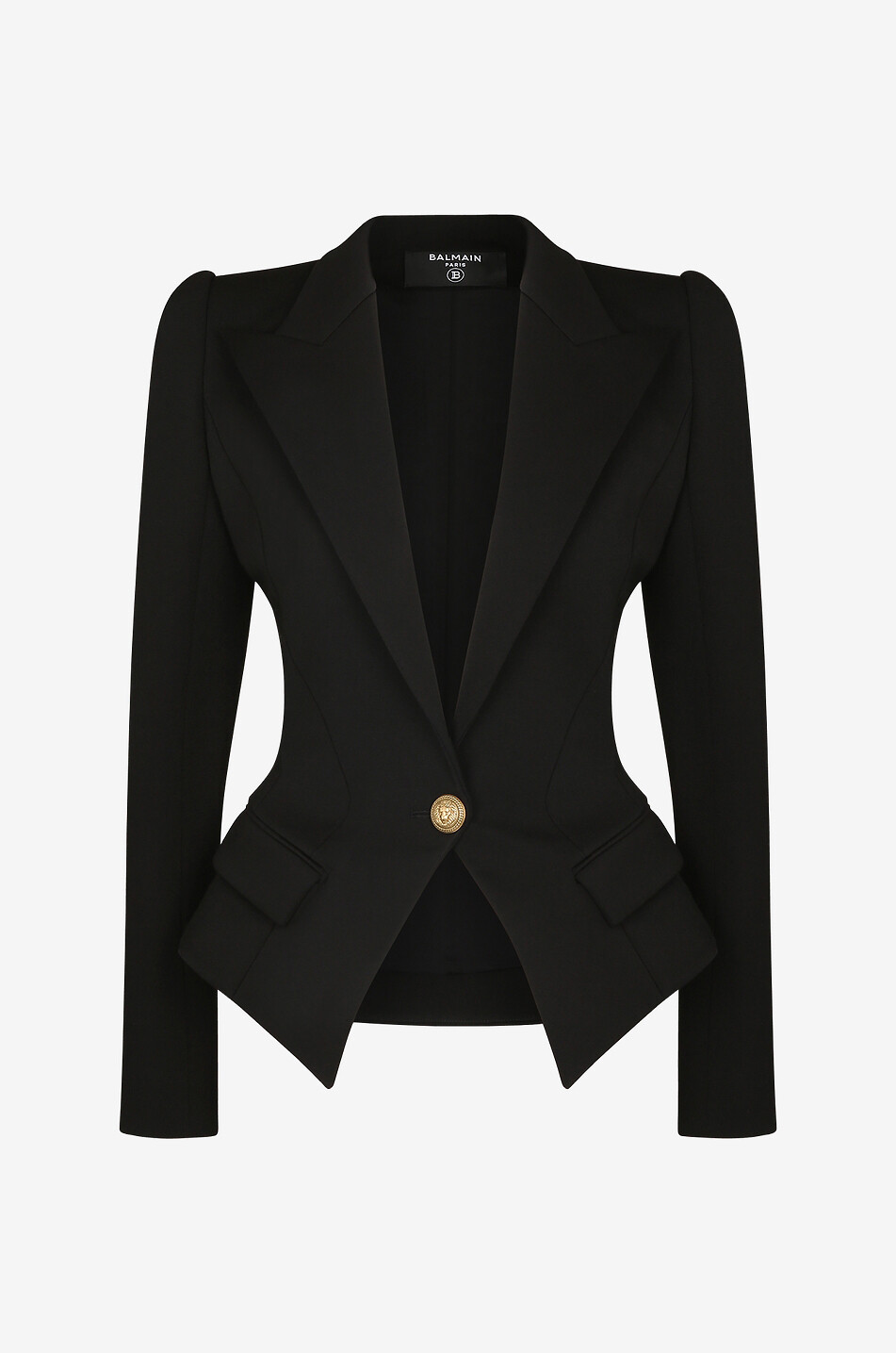 Blazer cintré à boutonnage simple en coton