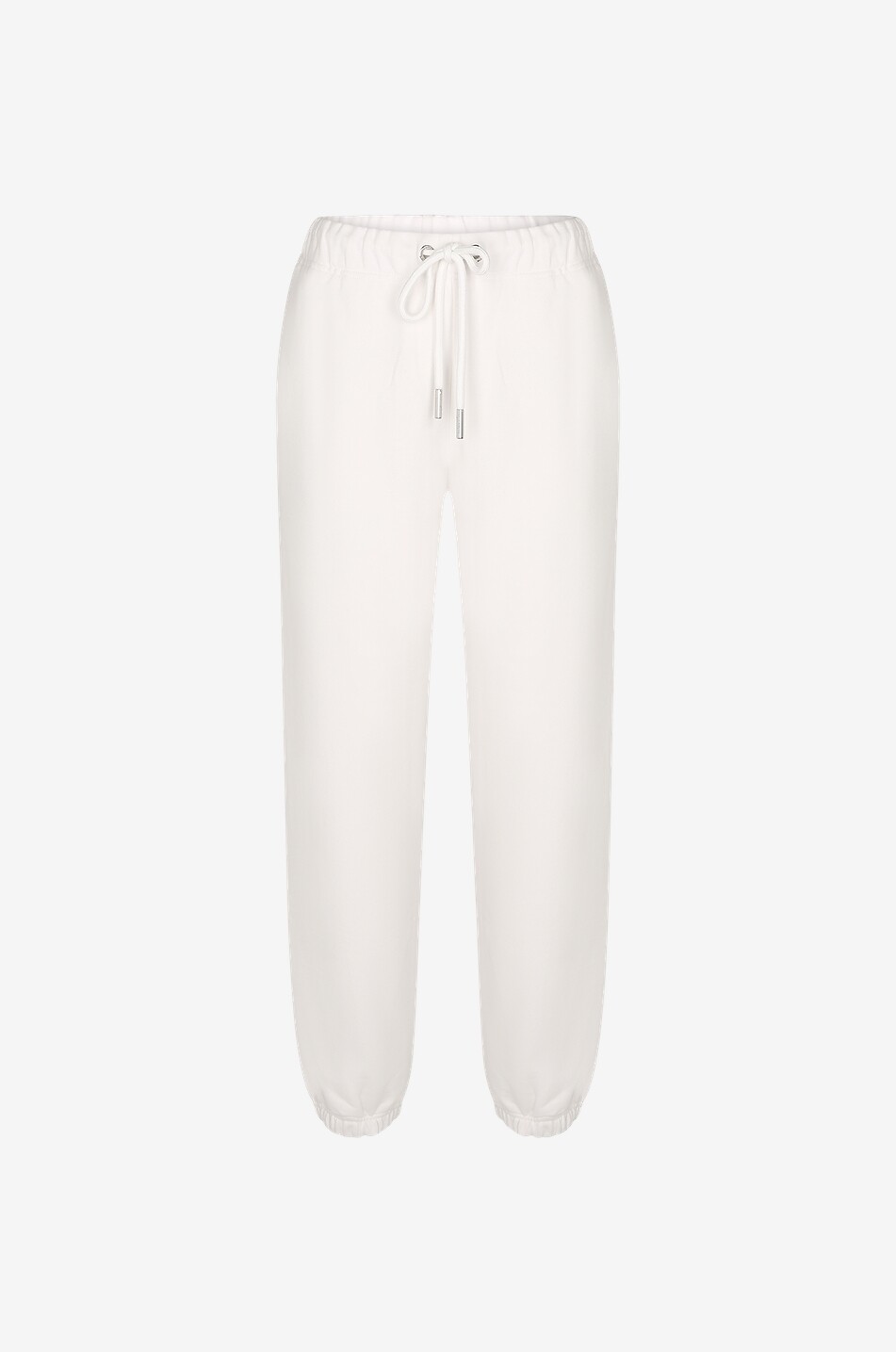 MONCLER Pantalon de jogging en molleton logo coq Femme BLANC CASSE 1