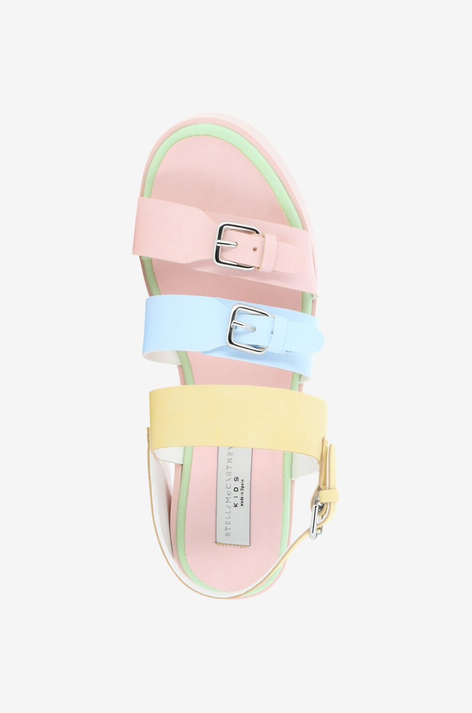 Pastel Rainbow girl's faux leather sandals