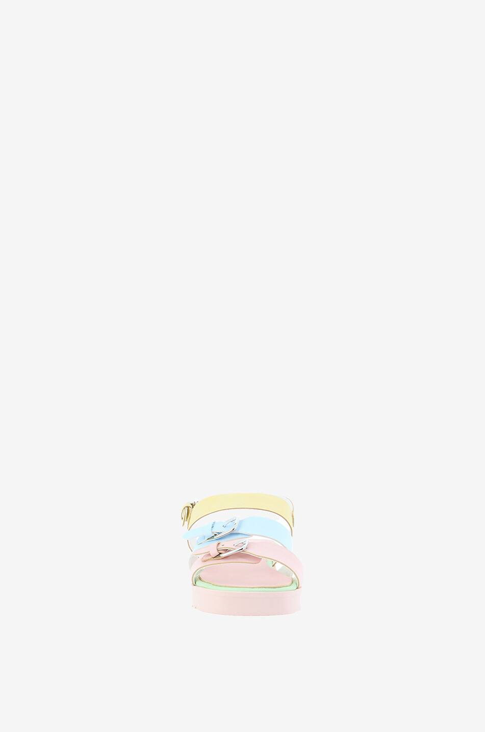 Pastel Rainbow girl's faux leather sandals