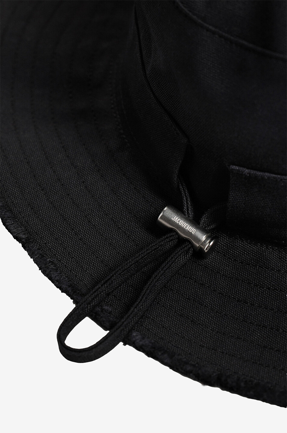 JACQUEMUS L'Artichaut frayed cotton hat Women BLACK 2