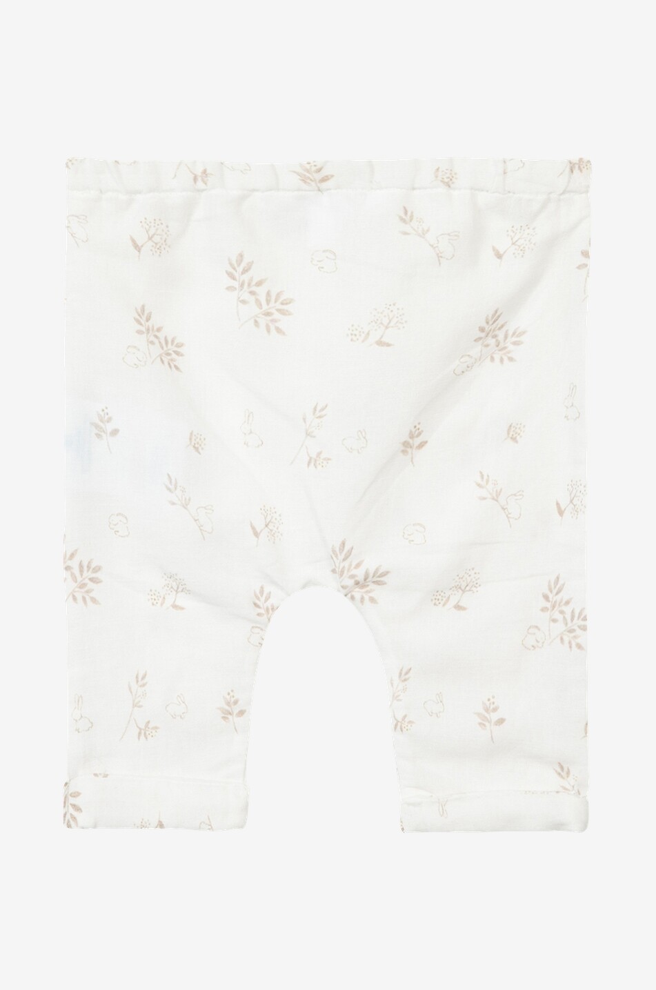 TARTINE ET CHOCOLAT Rabbit printed baby linen and cotton shorts Baby EGGSHELL 2