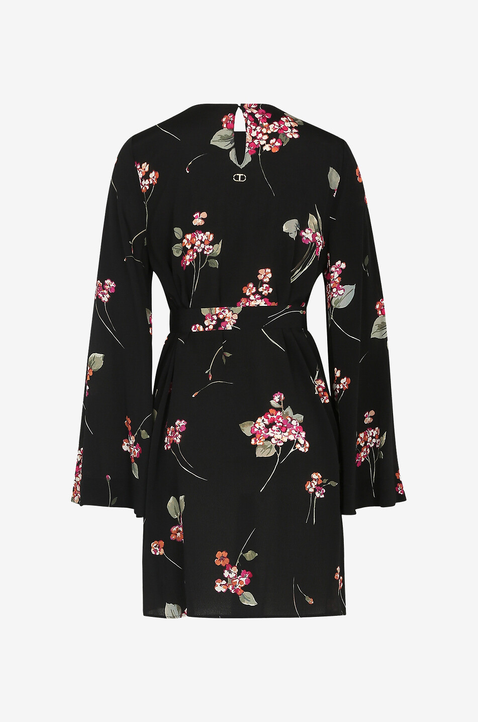 TWINSET Robe courte en viscose fleurie Femme MULTICOLORE 2