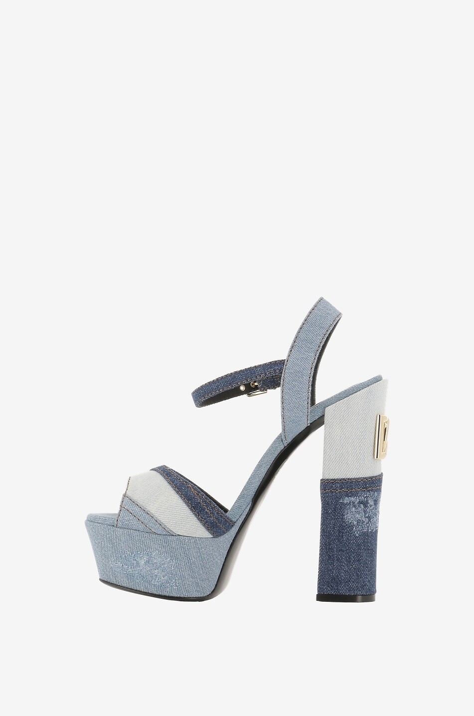 Plateausandalen aus Denim Keira 105