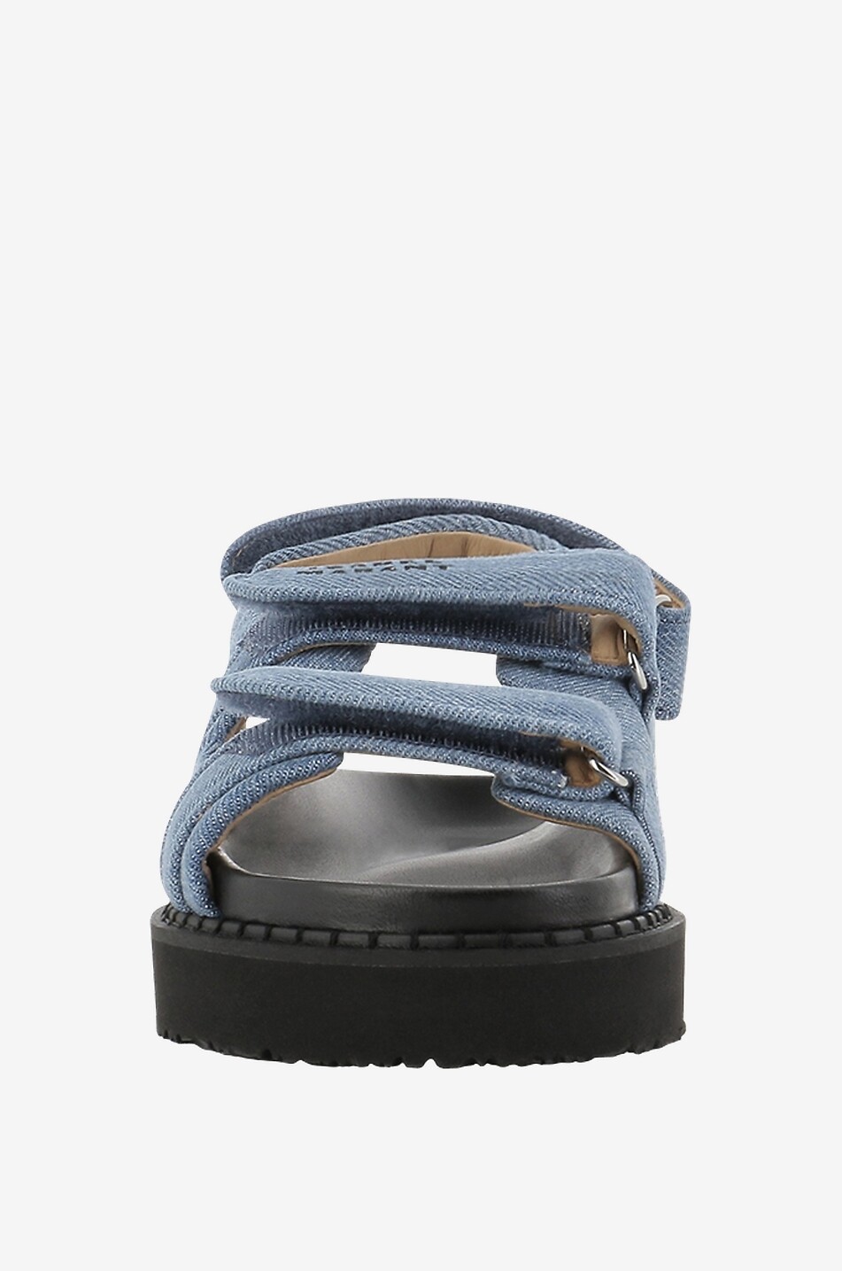 ISABEL MARANT Sandales plates en denim Madee Femme BLEU 2
