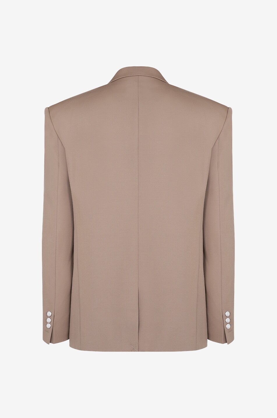 BALMAIN Blazer slim à boutonnage simple en laine Homme BEIGE 2