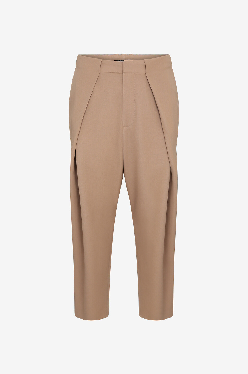 Cropped wool tailored trousers