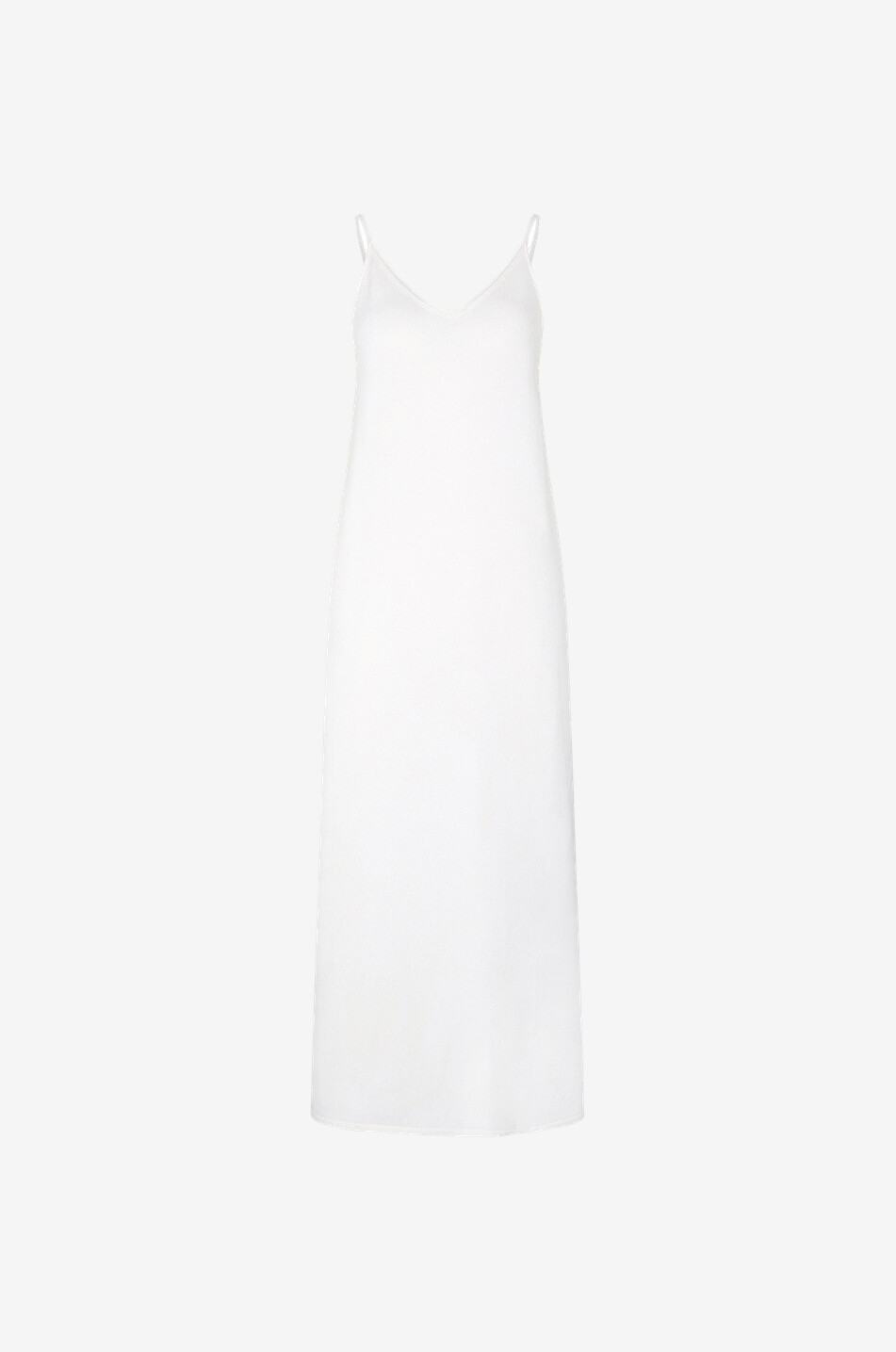 ALLUDE Langes Träger-Strickkleid aus Kaschmir Damen WEISS 1