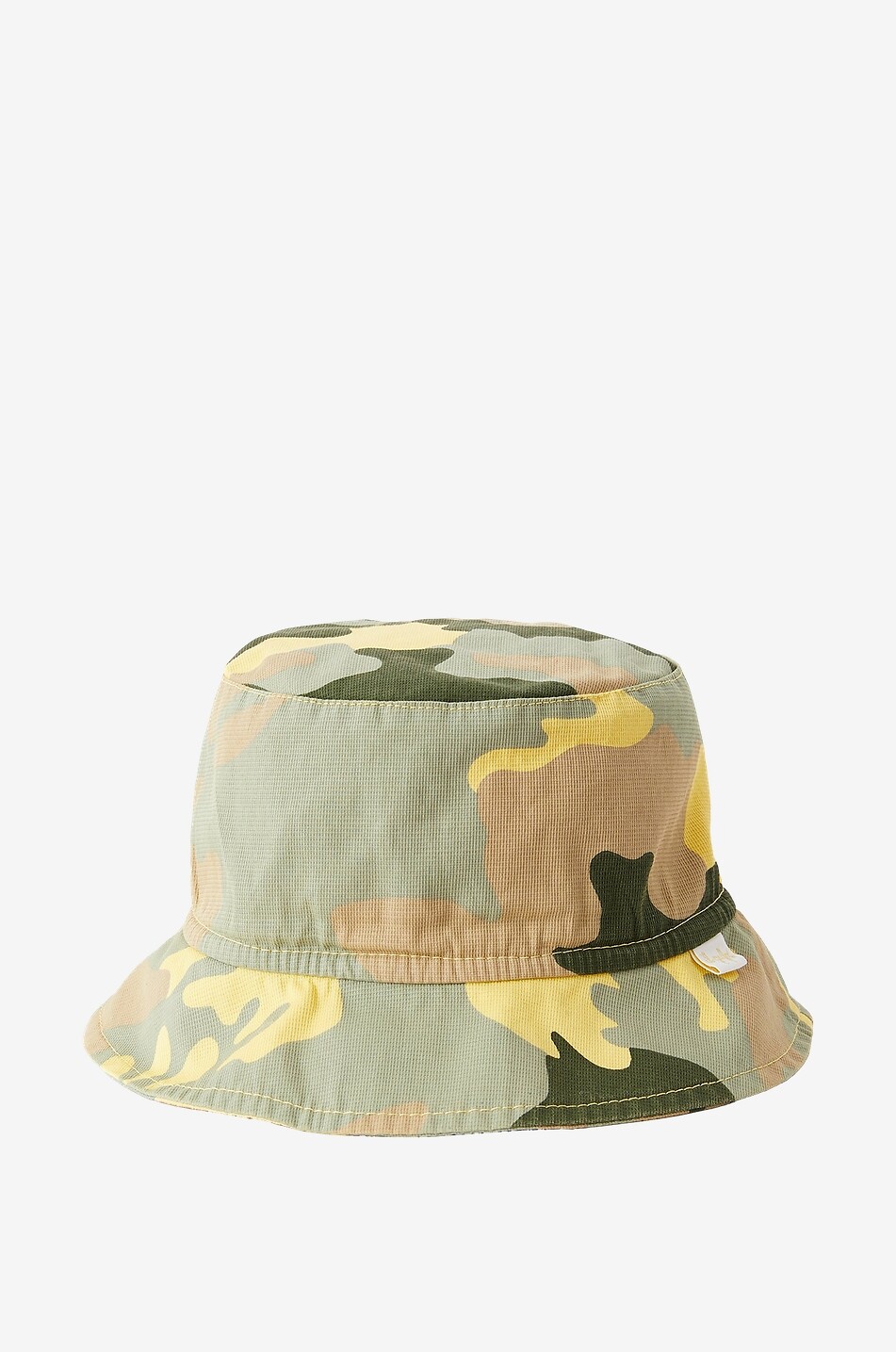 IL GUFO Camouflage patterned boy's bucket hat Boy YELLOW 1